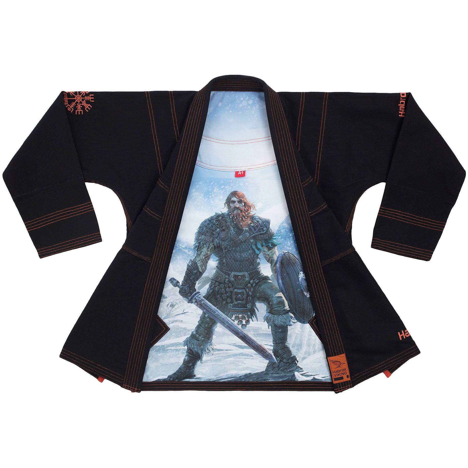 Ragnar The Viking Warrior Gi | Men | Pugnator Series | BJJ GI | Black BLACK Jiu Jitsu Gi