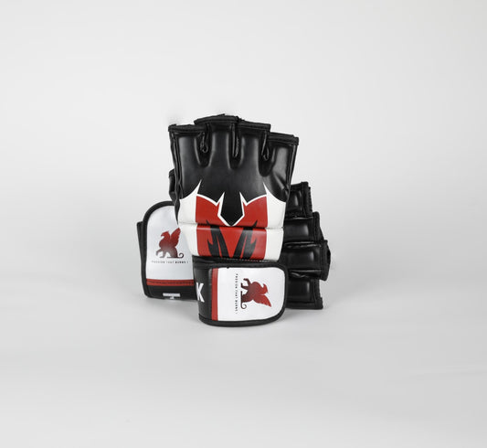 X 2.0 | MMA Gloves | Habrok | MMA | Muay Thai | WHITE BLACK MMA GLOVES