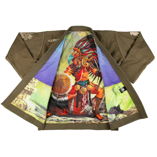 Aztec Eagle Warrior| Limited Edition | Military Olive Jiu Jitsu Gi