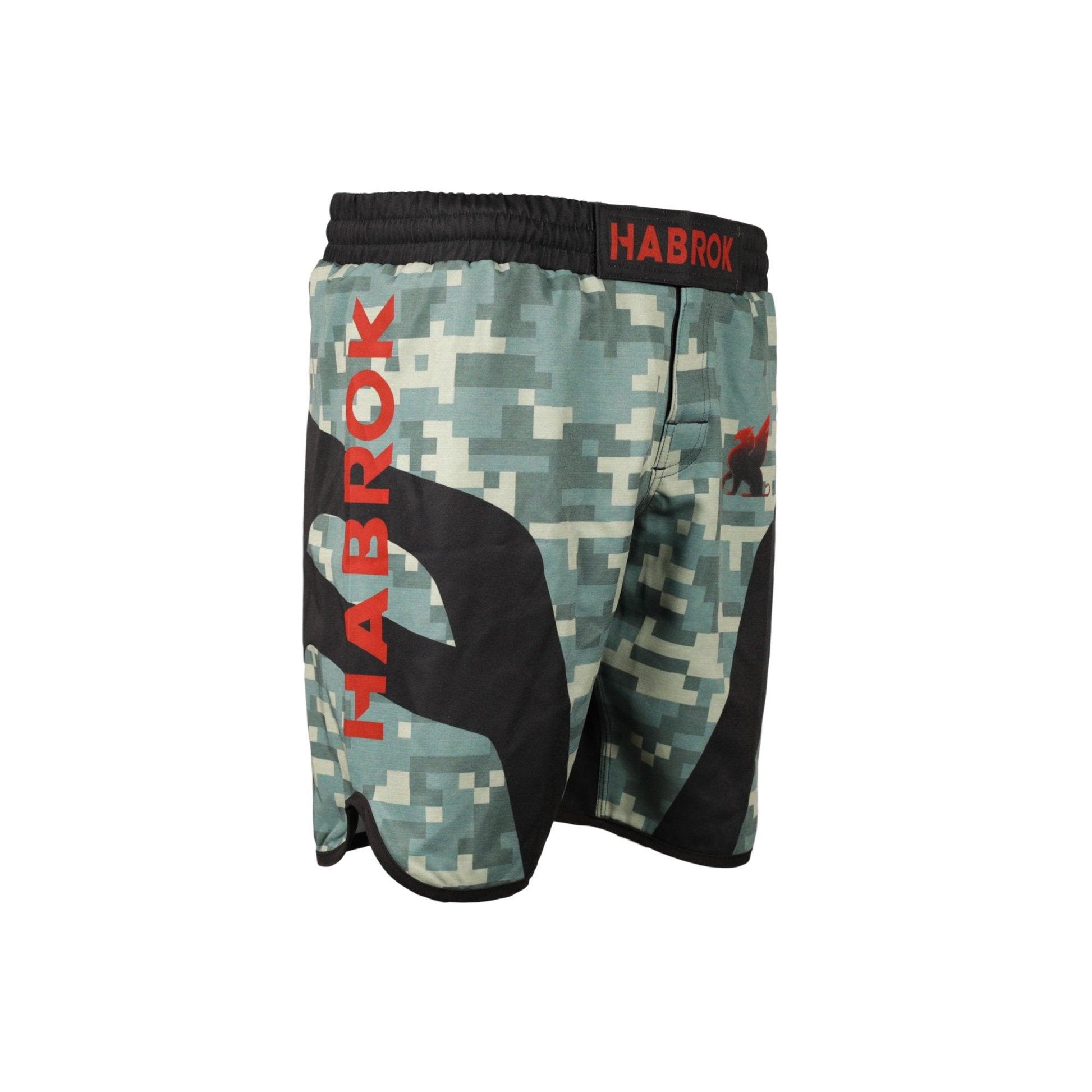 DEFCON 2 | MMA & Grappling Shorts | Urban Camo | Habrok MILITARY GREEN Shorts