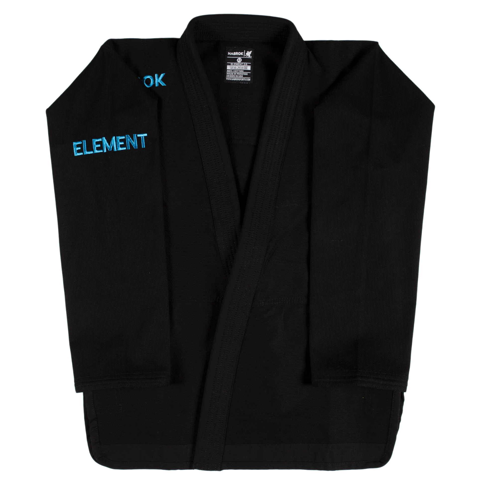 Element 2.0 | Premium Ultra Light Weight BJJ GI | BLACK W EASTERN BLUE Jiu Jitsu Gi