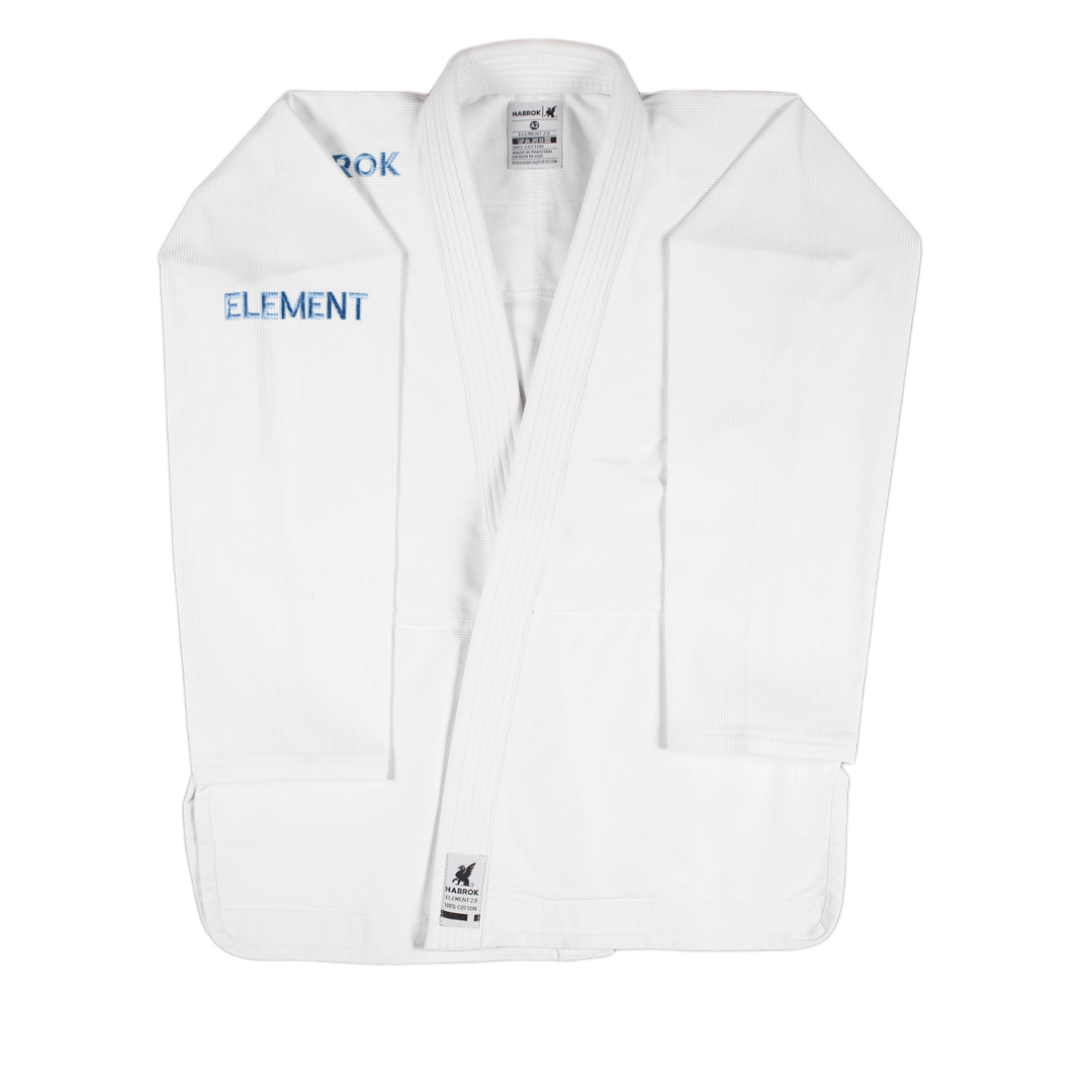 Element 2.0 | Premium Ultra Light Weight BJJ GI | WHITE W AIR FORCE BLUE Jiu Jitsu Gi