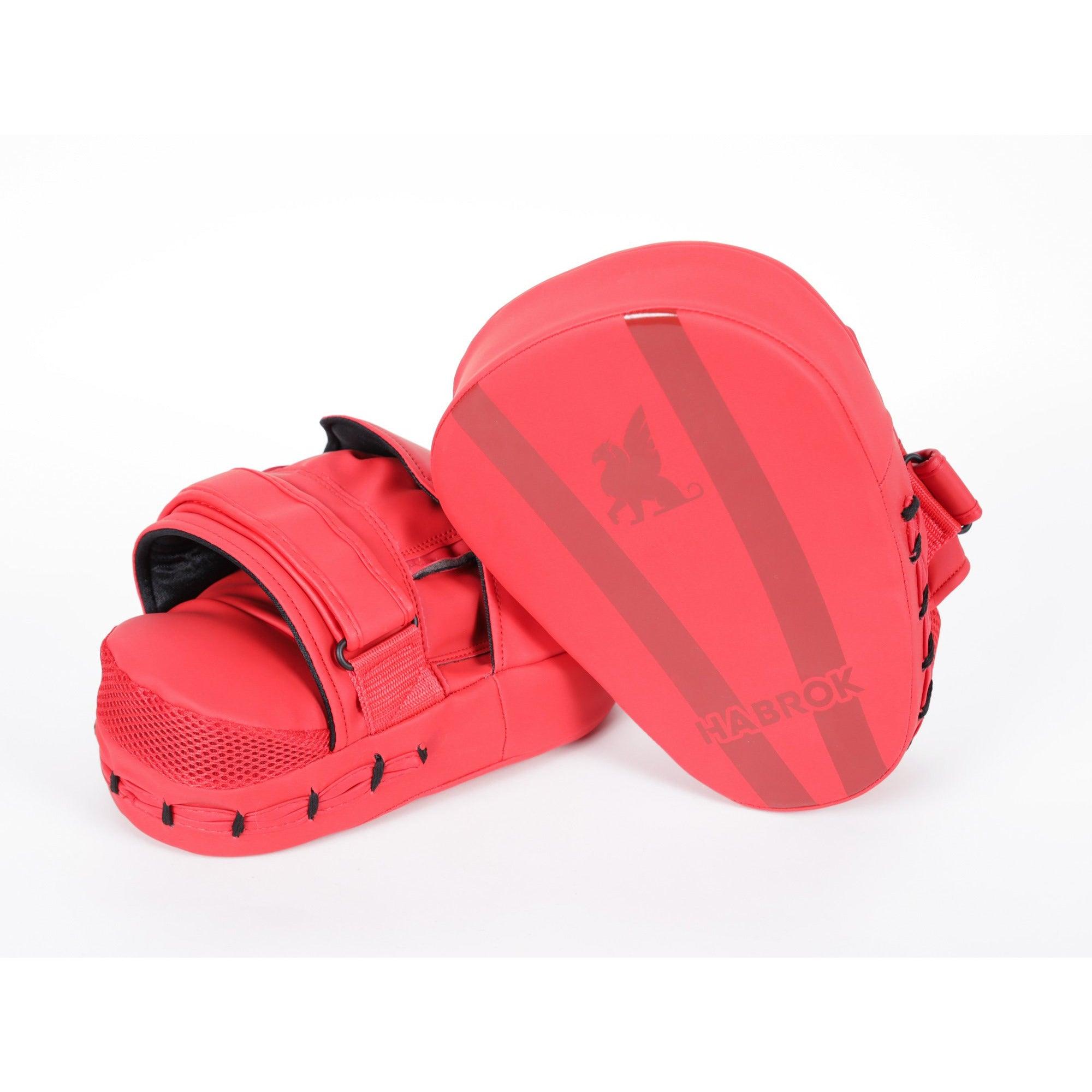 GEN 1.0 | Focus Punching Mitts | Pair | Matte Red | Habrok | MMA Matte Red Focus Mitts